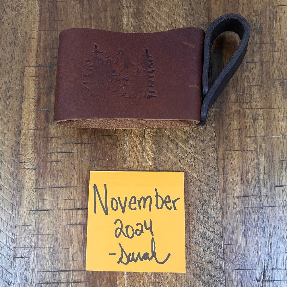 Portland Leather Goods Cognac EUC Mountain Mug Sleeve